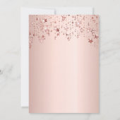 Vrijgezellenfeest roos gouden koperen dripsterren kaart (Achterkant)