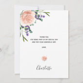Vrijgezellenfeest roos gouden lavendel dank u kaar kaart (Achterkant)