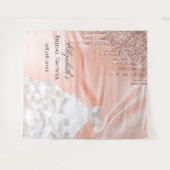 Vrijgezellenfeest roos gouden witte bruidejurk wandkleed (Voorkant (horizontaal))