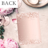 Vrijgezellenfeest roos gouden witte jurk elegant kaart