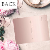 Vrijgezellenfeest roos gouden witte jurk elegant uitnodiging briefkaart