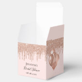 Vrijgezellenfeest roos gouden zwarte glitterballon bedankdoosjes (Geopend)