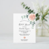 Vrijgezellenfeest roos goudfloregant briefkaart (Staand voorkant)