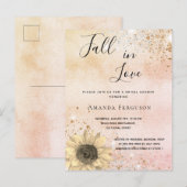 Vrijgezellenfeest roos goudhoudende herfst voor zo uitnodiging briefkaart (Voorkant / Achterkant)