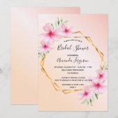 Vrijgezellenfeest roos goudkleurige roze florale g kaart (Voorkant / Achterkant)