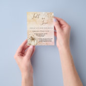 Vrijgezellenfeest roos goudpompoen herfst begrotin flyer (Hand)