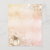 Vrijgezellenfeest roos goudpompoen herfst begrotin flyer (Achterkant)