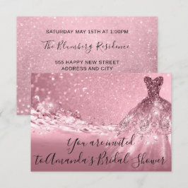 Vrijgezellenfeest Roos Roze dress Glitter Ocean Kaart