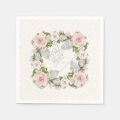 Vrijgezellenfeest Roos Succulent Krans Party Decor Servetten (Voorkant)