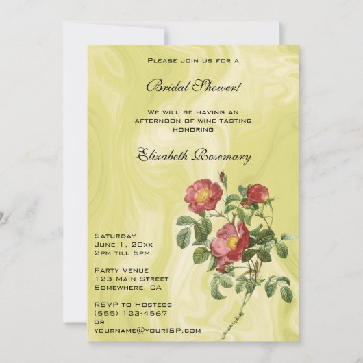 Vrijgezellenfeest, Roos van Liefde door Redoute Kaart (Voorkant)