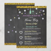 Vrijgezellenfeest route Champagne uitnodiging (Voorkant / Achterkant)