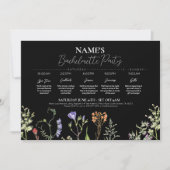 Vrijgezellenfeest Route Wildflowers Bloemen Donker Kaart (Voorkant)