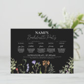 Vrijgezellenfeest Route Wildflowers Bloemen Donker Kaart (Staand voorkant)