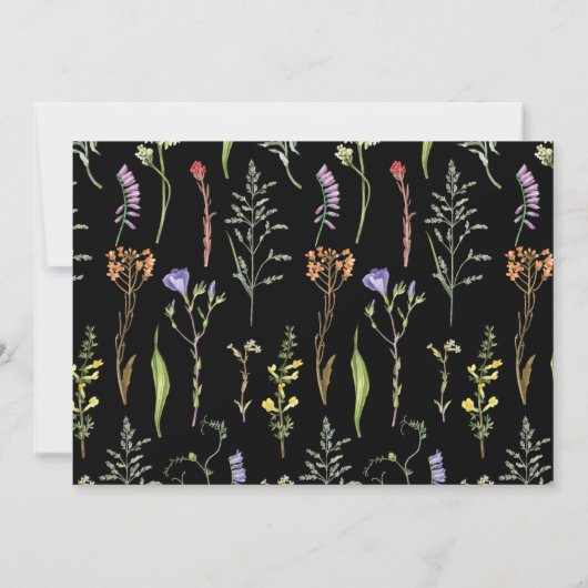 Vrijgezellenfeest Route Wildflowers Bloemen Donker Kaart (Achterkant)