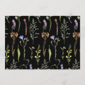 Vrijgezellenfeest Route Wildflowers Bloemen Donker Programmakaart (Achterkant)