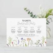 Vrijgezellenfeest Route Wildflowers Bloemen Kaart (Staand voorkant)