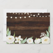 Vrijgezellenfeest Route Witte Bloem Rustieke Licht Kaart (Achterkant)