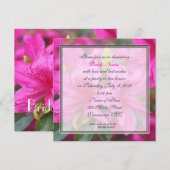 vrijgezellenfeest  roze azaleatbloemen kaart (Voorkant / Achterkant)