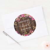 Vrijgezellenfeest "Roze bloemen" in Roedig land Ronde Sticker (Envelop)