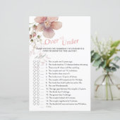 Vrijgezellenfeest Roze Bloemen Over of Onder Spel (Staand voorkant)