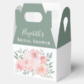 Vrijgezellenfeest Roze Bloemen Waterverf Favor Box Bedankdoosjes (Geopend)