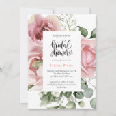 Vrijgezellenfeest Roze Bloemen Waterverf Modern Kaart (Voorkant)