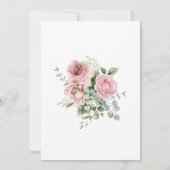 Vrijgezellenfeest Roze Bloemen Waterverf Modern Kaart (Achterkant)