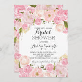 vrijgezellenfeest roze blozen kaart (Voorkant / Achterkant)