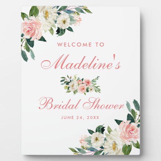 Vrijgezellenfeest Roze blozen Welkom Fotoplaat (Voorkant)