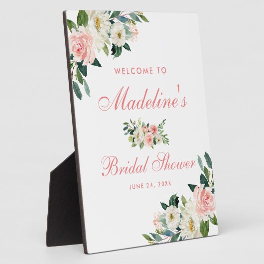 Vrijgezellenfeest Roze blozen Welkom Fotoplaat (Zijkant)