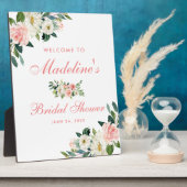 Vrijgezellenfeest Roze blozen Welkom Fotoplaat (Zijkant)