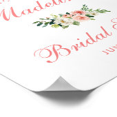 Vrijgezellenfeest Roze blozen Welkom Poster (Hoek)