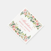 Vrijgezellenfeest Roze Blush Floral Servet (Hoek)