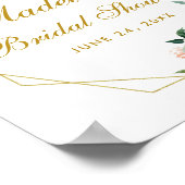 Vrijgezellenfeest Roze Blush Gold Lijst Welkom Poster (Hoek)