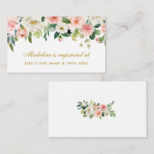 Vrijgezellenfeest Roze Blush Goud Registry Insert Informatiekaartje (Voorkant / Achterkant)