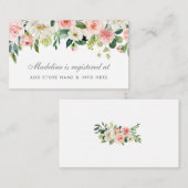 Vrijgezellenfeest Roze Blush Registry Insert Kaart (Voorkant / Achterkant)