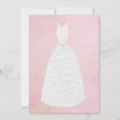 Vrijgezellenfeest -roze bruiddress kaart (Voorkant)
