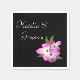 Vrijgezellenfeest Roze Dogwood servetten