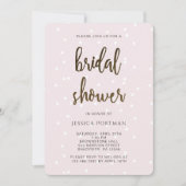 Vrijgezellenfeest Roze en Zwart met Confetti Kaart (Voorkant)