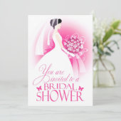 Vrijgezellenfeest Roze Flat Invitation Kaart (Staand voorkant)