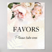 Vrijgezellenfeest roze Floral Favors Poster (Voorkant)