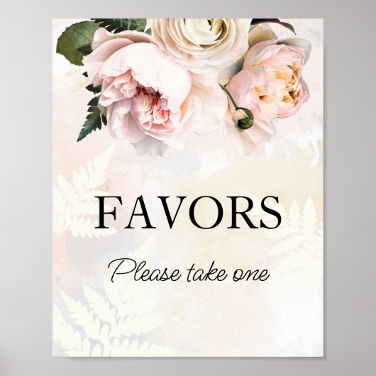 Vrijgezellenfeest roze Floral Favors Poster (Voorkant)