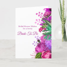 Vrijgezellenfeest Roze Floral Paarse Waterverf Kaart