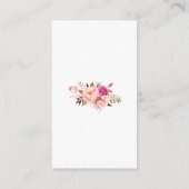 vrijgezellenfeest Roze Floral Registry Insert Card Informatiekaartje (Achterkant)