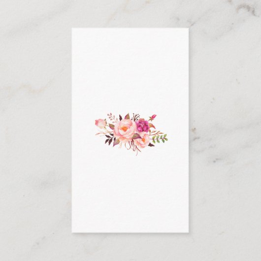 vrijgezellenfeest Roze Floral Registry Insert Card Informatiekaartje (Achterkant)