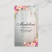 vrijgezellenfeest Roze Floral Registry Insert Card Informatiekaartje (Voorkant)