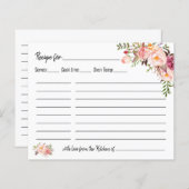 Vrijgezellenfeest roze florale bruiloft (Voorkant / Achterkant)