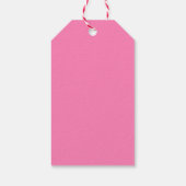 Vrijgezellenfeest Roze - Fuschia Trouwjurk Cadeaulabel (Achterkant)