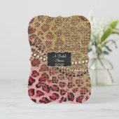 Vrijgezellenfeest Roze Goud Luipaard Dierenprint Kaart (Staand voorkant)