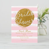 VRIJGEZELLENFEEST Roze goudolie Waterverf Kaart (Staand voorkant)